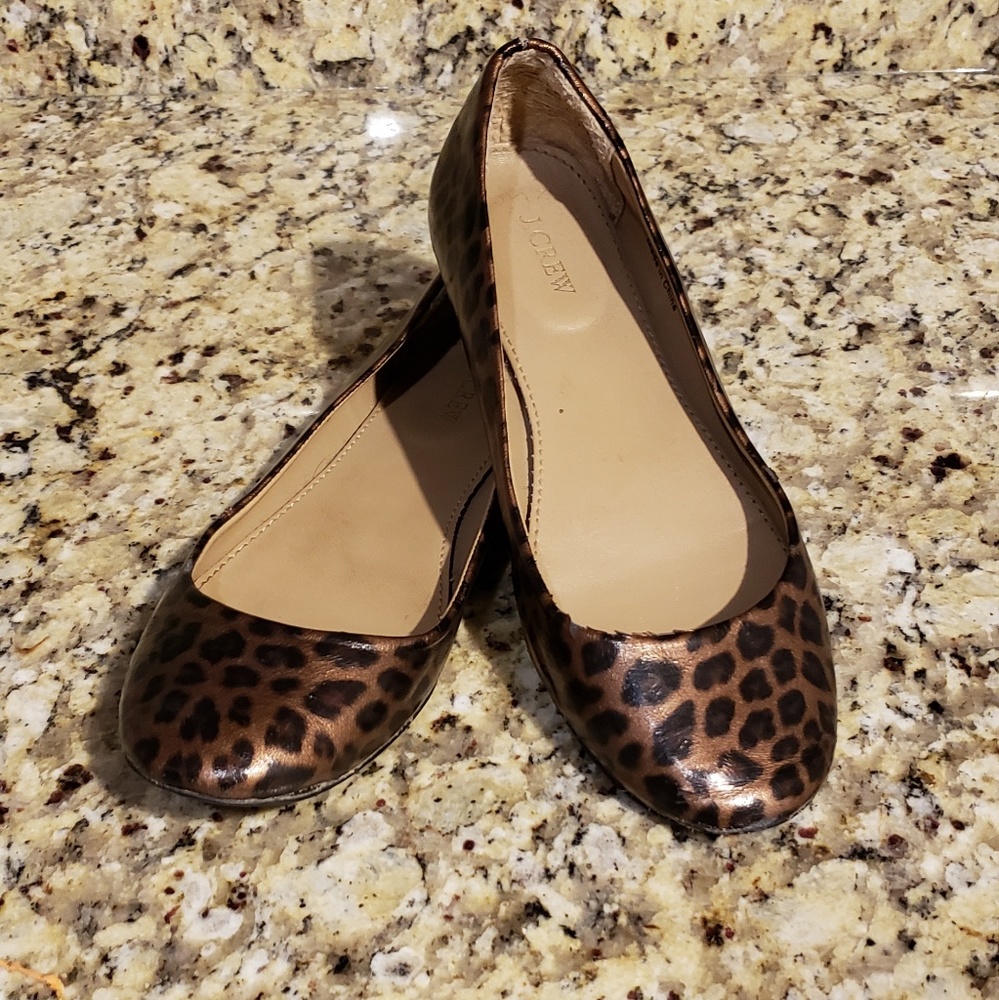 CCO! J.crew size 6 cheetah ballet flats